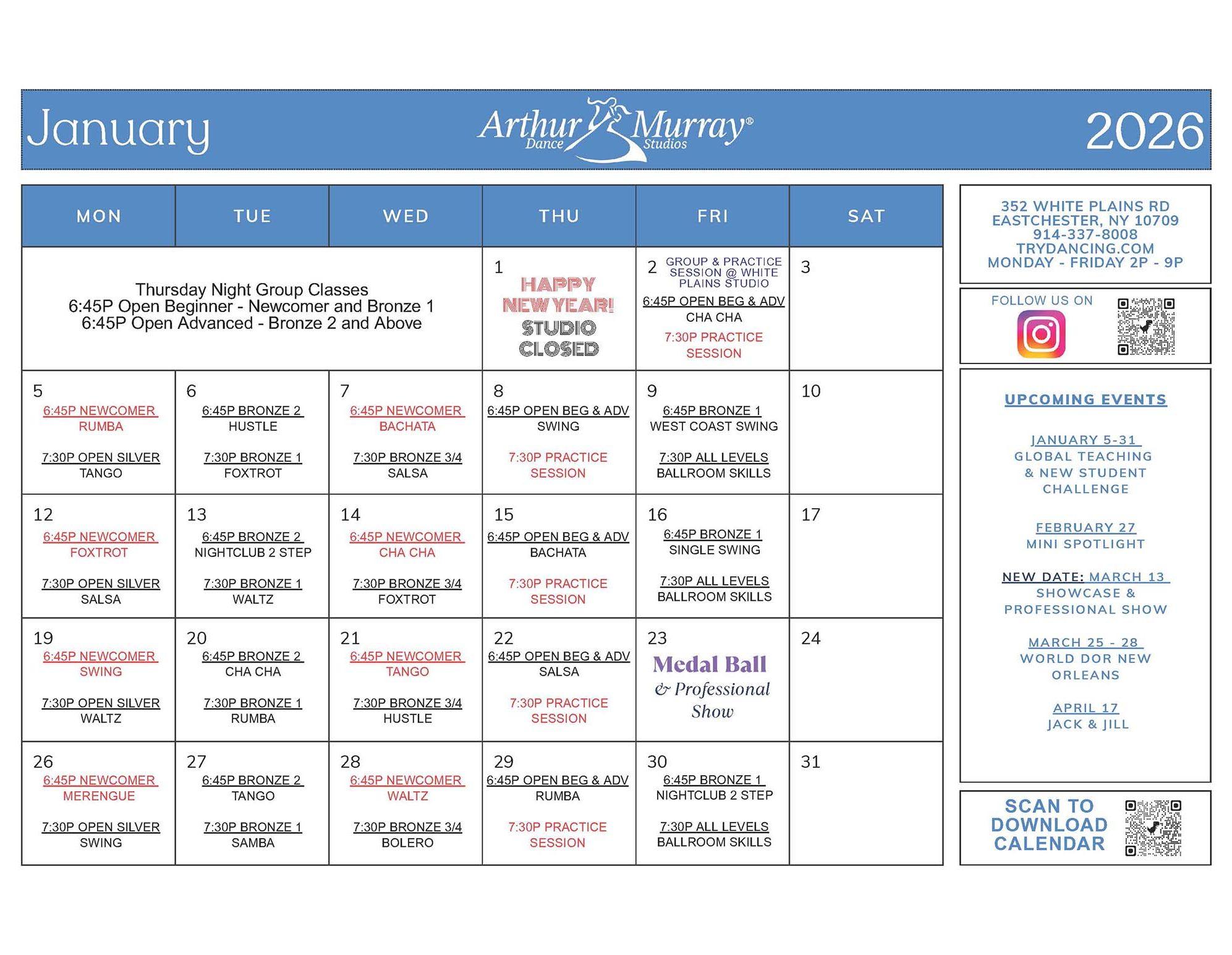 January 2026 Calendar